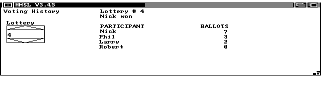 Voting History Screen